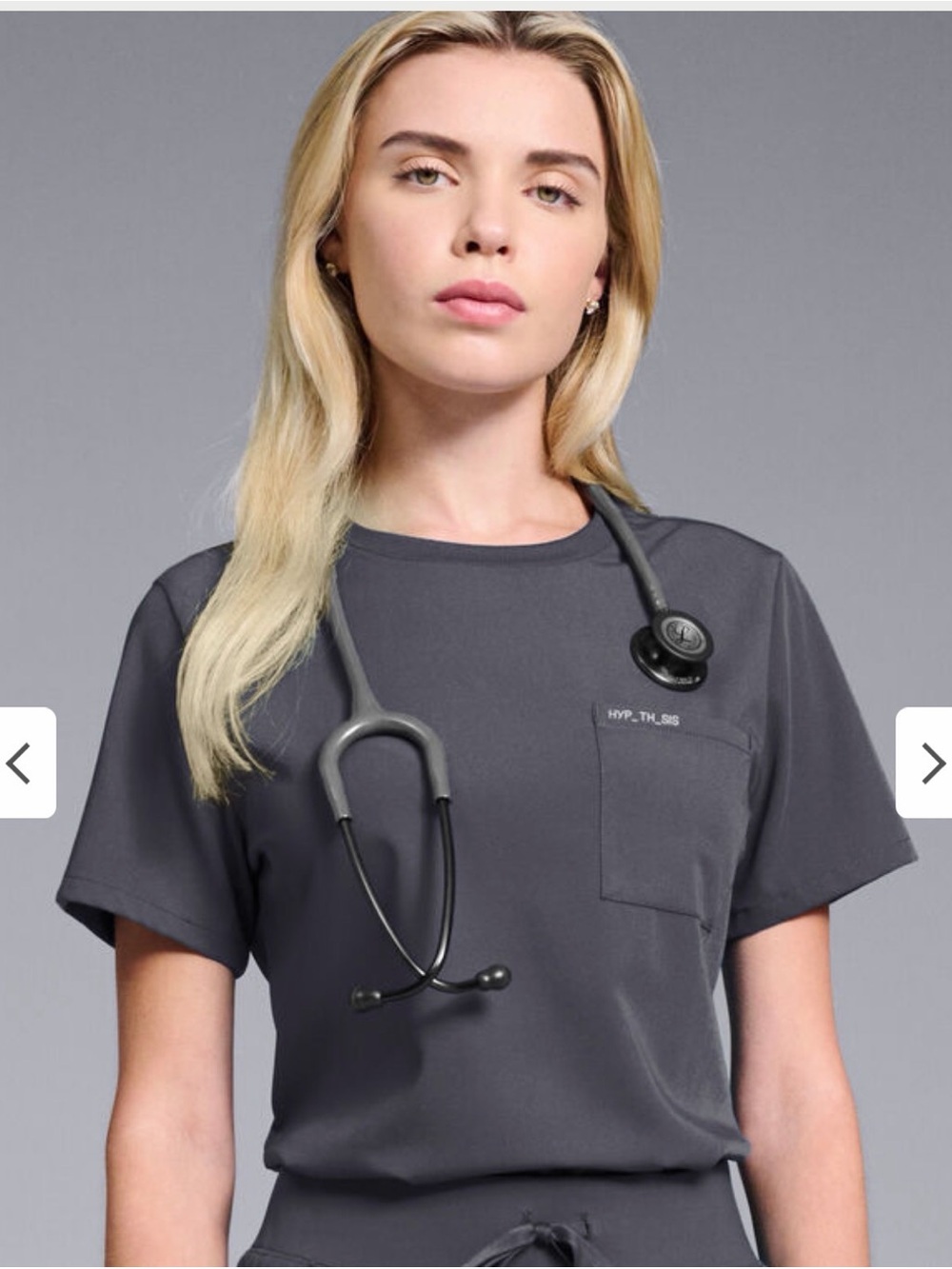 Hypothesis scrub top pewter
